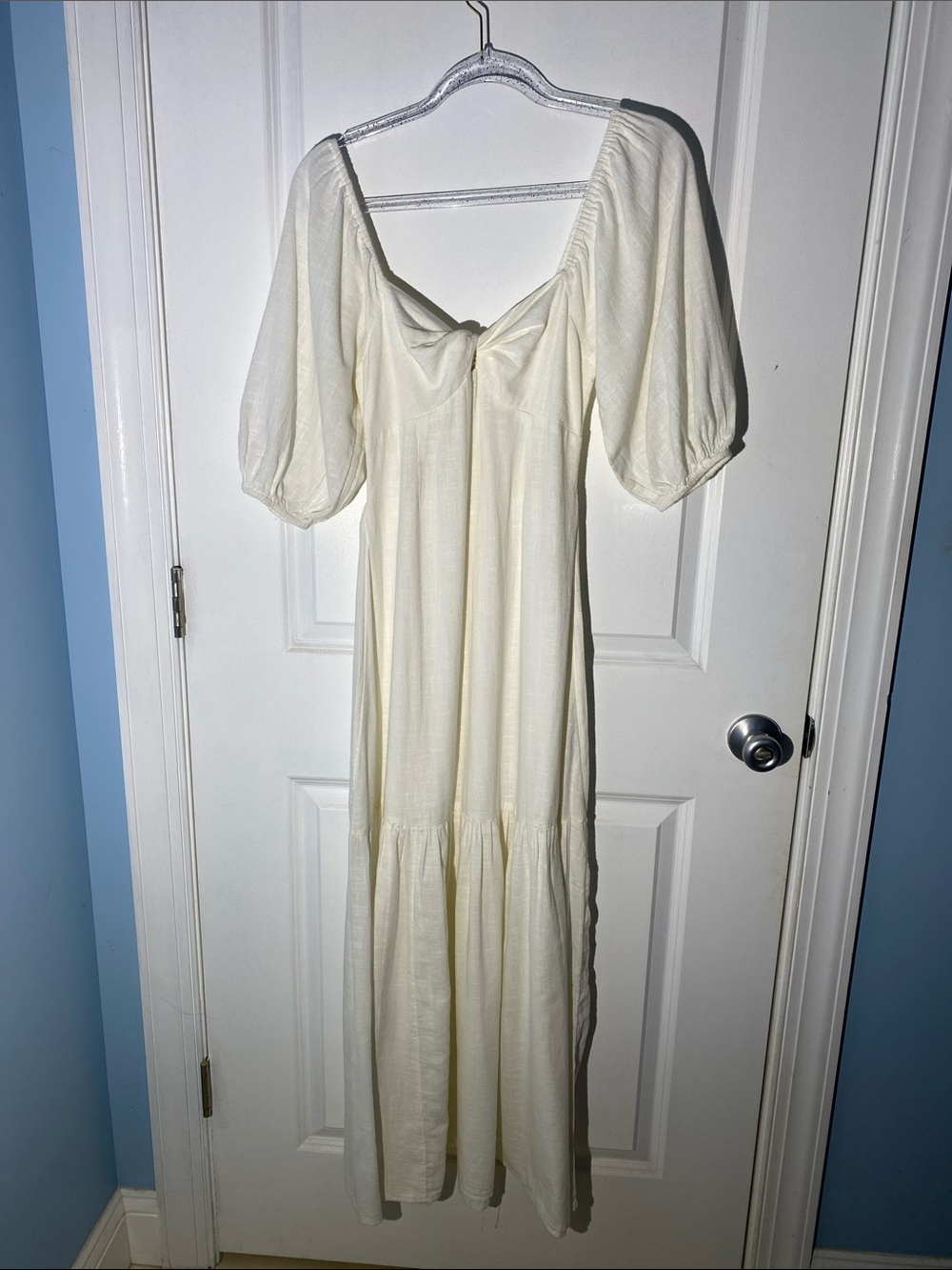 Billabong Cream Puff Sleeve Maxi Dress
